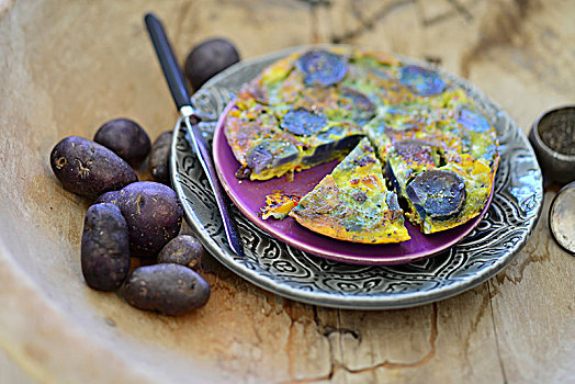 玉米饼,紫色马铃薯,土豆