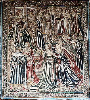 帮助,挂毯,佛兰德斯,布鲁塞尔,早,16世纪