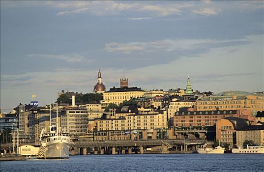 瑞典,斯德哥尔摩,船,建筑,海洋