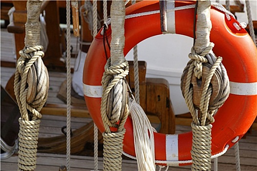 帆船,木质,海洋,索具,绳索