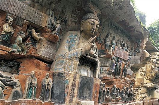 大足,佛教,悬崖,雕塑,宋朝,9世纪,13世纪