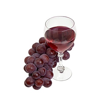 红葡萄,玻璃杯,葡萄酒
