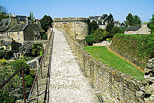 法国,布列塔尼半岛,城墙