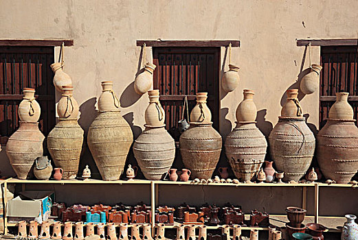 陶器,纪念品,尼日瓦,阿曼,阿拉伯半岛,中东,亚洲
