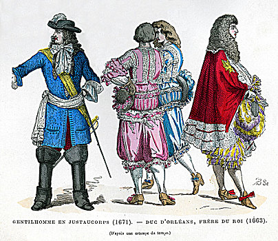 服饰,公爵,奥尔良,兄弟,国王,路易十四