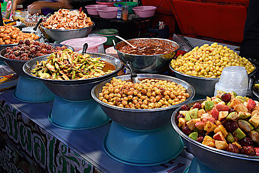 小吃摊,特色,餐具,市场,普吉岛,泰国,亚洲