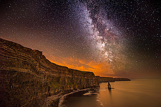 银河,上方,莫赫悬崖,杜林,爱尔兰