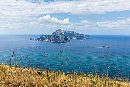 风景,卡普里岛,索伦托,半岛,海岸,坎帕尼亚区,意大利