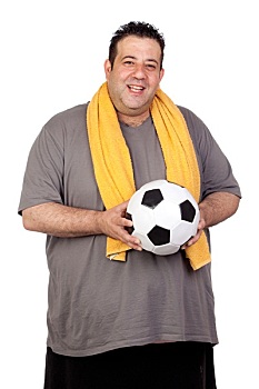 肥胖,男人,足球
