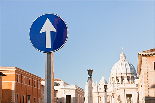 路标,圣彼得,大教堂,罗马