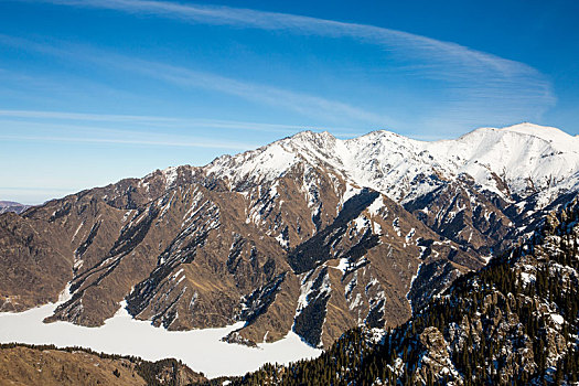 新疆乌鲁木齐天山山脉雪山山峰