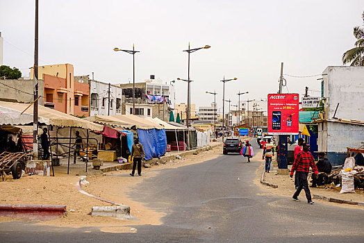 街景,达喀尔,塞内加尔,非洲