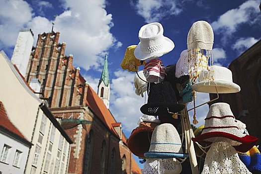帽子,出售,纪念品,老城,里加,拉脱维亚