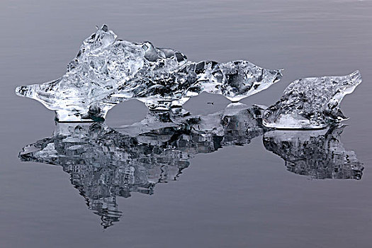 浮冰,冰雕,杰古沙龙湖,结冰,湖,泻湖,冰岛,欧洲