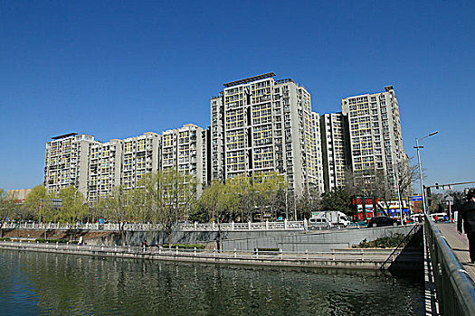 2016年3月25日北京东城区左安门南二环护城河旁城市建设
