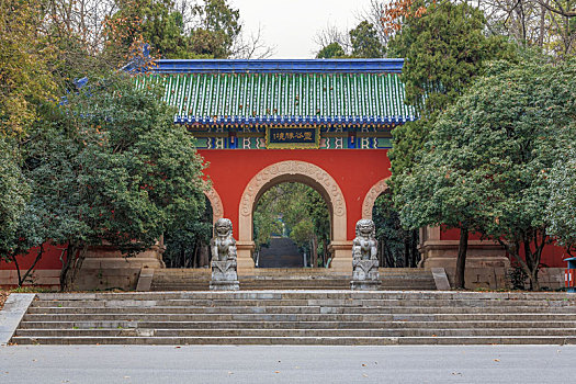 南京灵谷景区中式山门古建筑