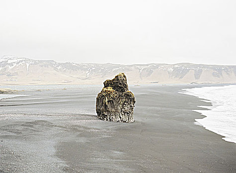 风景,岩石构造,模糊,黑色,海滩,冰岛