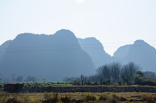 桂林喀斯特山景风光