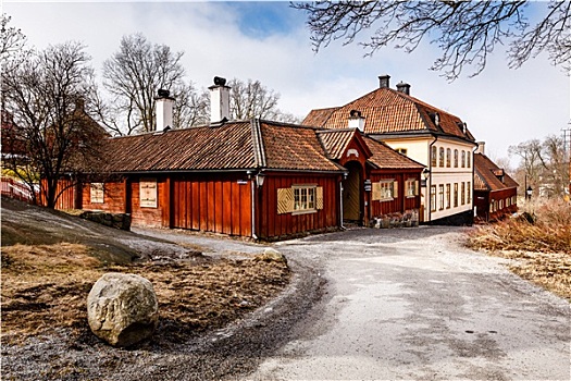 传统,瑞典人,房子,国家公园,斯德哥尔摩