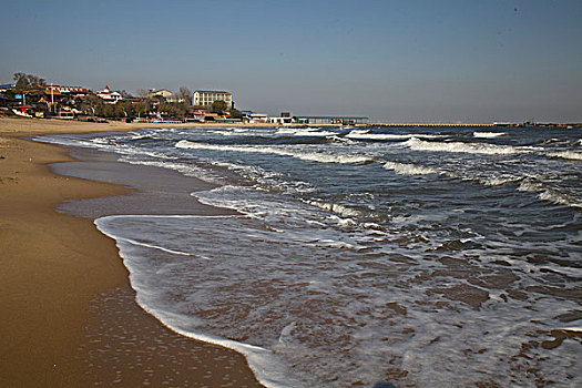 大海,海浪,海湾,海滩,沙滩,潮水,动荡,潮汐,北戴河