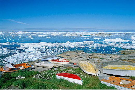 搁浅,渔船,伊路利萨特,格陵兰