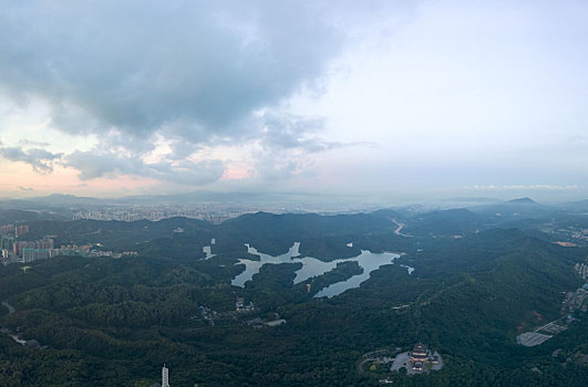 广东惠州红花湖景区航拍风光