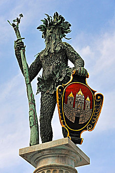 男人,铜,外套,手臂,萨尔茨堡,萨尔茨堡省,奥地利,欧洲
