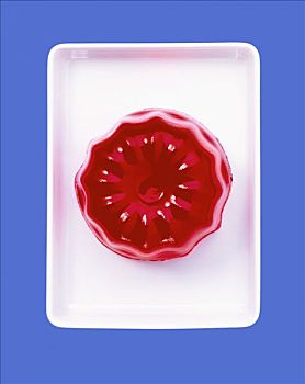 树莓冻,长方形,盘子