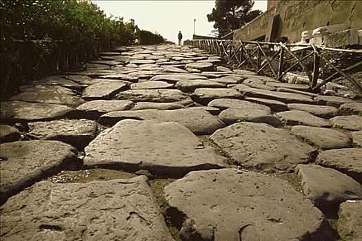 特写,鹅卵石,小路,道路,罗马,意大利