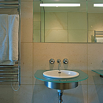 灯,现代,浴室,亮光,浴室镜