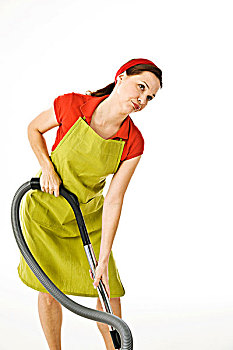 女清洁工,工作