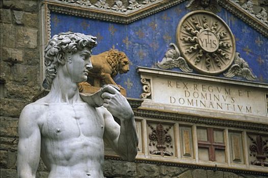 意大利,托斯卡纳,佛罗伦萨,市政广场,雕塑,大卫像