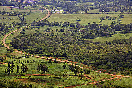 土路,弯曲,裂谷,肯尼亚