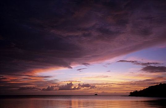 日落,岛屿,贝劳,密克罗尼西亚