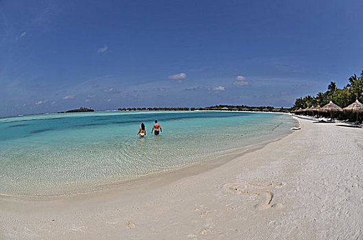 马尔代夫梦幻岛海滩风光