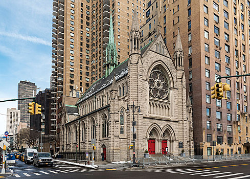 圣三一教堂,路德教会,西部,曼哈顿,纽约,美国,北美