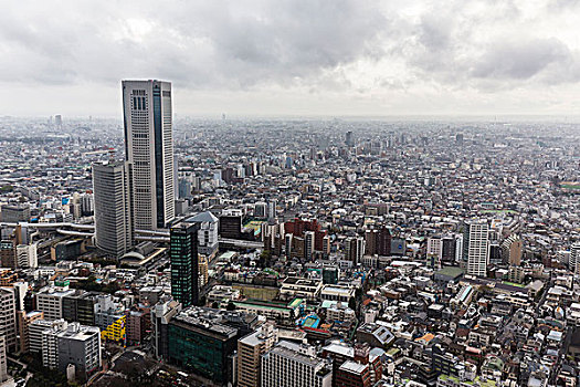 风景,东京,城市,无限,多云天气,关东地区,日本