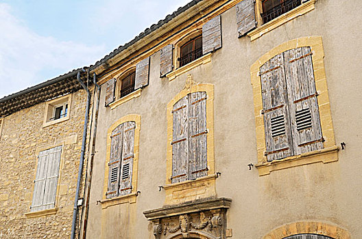 法国,沃克吕兹省,窗户,老,公寓楼