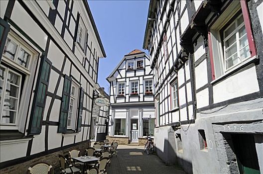 半木结构房屋,历史,城镇,北莱茵威斯特伐利亚,德国,欧洲