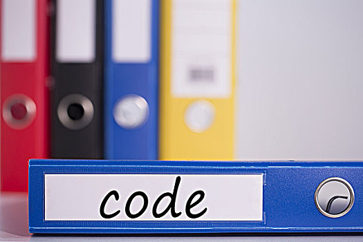 代码,蓝色背景,商务,活页文件夹