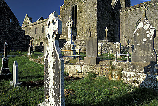 爱尔兰,克雷尔县,教堂,墓地
