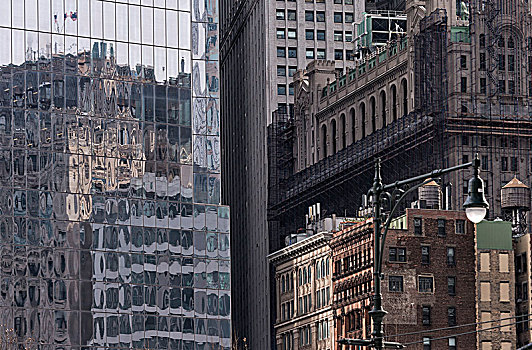 摩天大楼,金融区,曼哈顿,纽约,美国