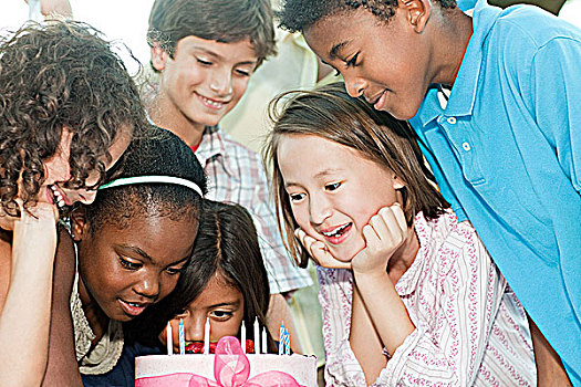 孩子,生日派对,生日蛋糕