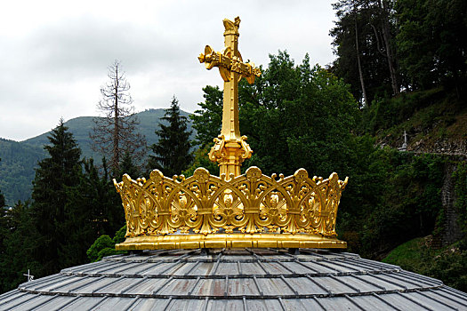 镀金,皇冠,卢尔德,大教堂