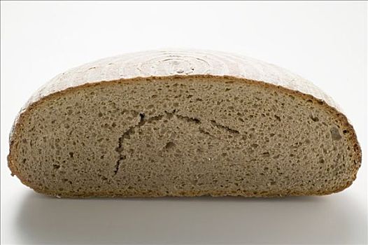 一半,面包,黑麦面包