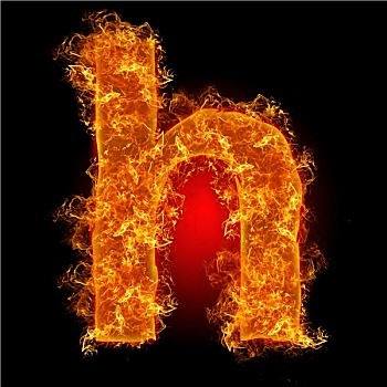 火,小,字母h