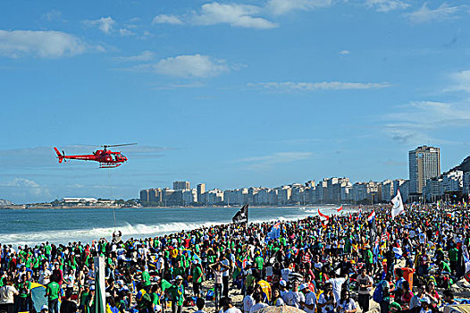 里约热内卢,世界,年轻,白天,朝圣,科巴卡巴纳海滩,巴西