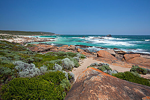 海滩,靠近,玛格丽特河,西澳大利亚,澳大利亚