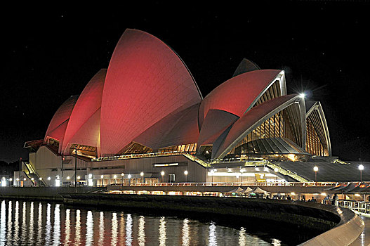 澳大利亚,悉尼,剧院,夜晚