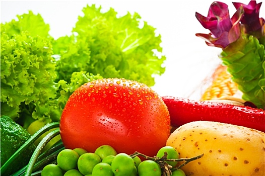 蔬菜,卷心菜,西红柿,黄瓜,洋葱,莴苣